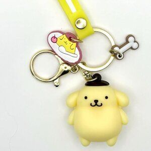 Kawaii Hello Kitty & Friends Pompompurin Wristlet Bag Charm Figurine Keychain